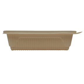Wrappfresh Cornstrach Disposable 850ML box with Sections and Lids - Pack of 25